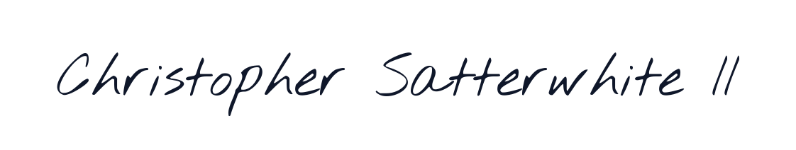 Christopher Satterwhite II signature